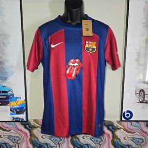 F.C. Barcelona X Rolling Stones 24/25 Home Kit Fan Jersey